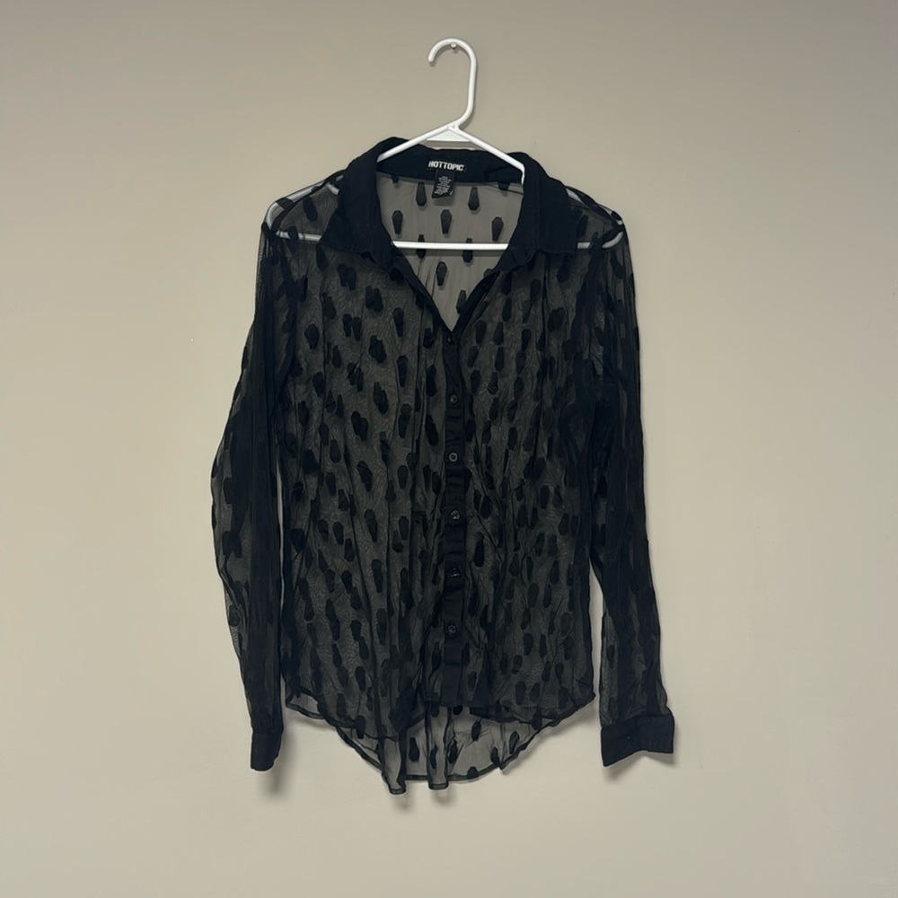 COPY - Hot Topic Coffin Button Down Shirt Size L